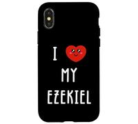 Carcasa para iPhone X/XS Amo A Ezekiel Nombre Gracioso