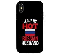 Carcasa para iPhone X/XS Amo a mi Marido Ruso Caliente Relación Divertida con Rusia