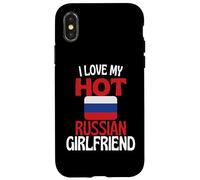 Carcasa para iPhone X/XS Amo a mi Novia Rusa Caliente Relación Divertida con Rusia