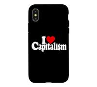 Carcasa para iPhone X/XS Amo EL CAPITALISMO del CORAZÓN CAPITALISTAS MERCADOS Libres