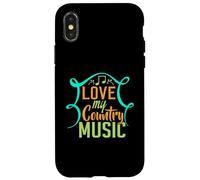 Carcasa para iPhone X/XS Amo mi música Country para los fanáticos del Country Western