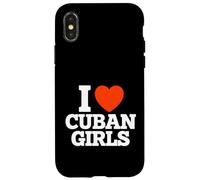 Carcasa para iPhone X/XS Amor Cubano Chicas Divertido Corazón Cuba Amante