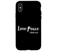 Carcasa para iPhone X/XS Amor Paz Salmo Salvación Escritura Versículo bíblico Pacífico