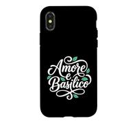 Carcasa para iPhone X/XS Amor y albahaca Amore e Basilico Comida Italiana Dicho