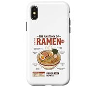 Carcasa para iPhone X/XS Anatomía del Ramen Comida Japonesa Retro Gastronomía Estética