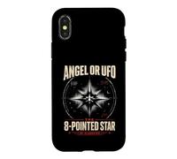 Carcasa para iPhone X/XS Ángel o OVNI 8 Estrellas Puntiagudas desclasificado UAP Ezequiel Wheel