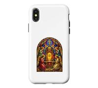 Carcasa para iPhone X/XS Ángeles En Sagrado Tabernáculo Catedral Gótica Icono Arte Oración