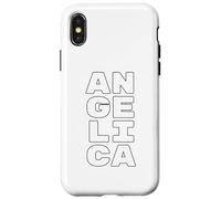 Carcasa para iPhone X/XS Angelica Personalized Retro Girls Custom Angelica Name