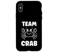 Carcasa para iPhone X/XS Animals Funny Crabs Quote Team Crab