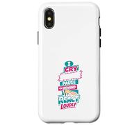 Carcasa para iPhone X/XS Anime Fangirl Gritando Anime Reacción Humor Emocionado Weeb