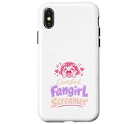 Carcasa para iPhone X/XS Anime Fangirl Gritando Anime Reacción Humor Emocionado Weeb