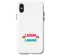 Carcasa para iPhone X/XS Anime Fangirl Gritando Anime Reacción Humor Emocionado Weeb
