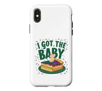 Carcasa para iPhone X/XS Anuncio de Embarazo I Got The Baby Revelar Mardi Gras