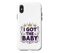 Carcasa para iPhone X/XS Anuncio de Embarazo We Got The Baby Revela Mardi Gras