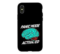 Carcasa para iPhone X/XS Anxiety Humor Panic Mode Activated Brain