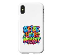 Carcasa para iPhone X/XS Aprovecha tu Momento Retro Estética Vibrante