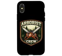 Carcasa para iPhone X/XS Arborist Crew Arboriculturist Team Tree Cutter Leñador