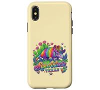 Carcasa para iPhone X/XS Armadillo Armadillo arcoíris de San Antonio, Texas, Recuerdo de los 80