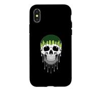 Carcasa para iPhone X/XS Aromantic Goteo Cráneo Horror Orgullo Mes Oscuro EST