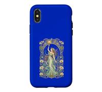Carcasa para iPhone X/XS Art Nouveau París Diosa Floral Noche Cielo Arte
