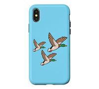 Carcasa para iPhone X/XS Arte de Pared Retro Kitsch de Tres Patos voladores con 3 Patos voladores