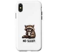 Carcasa para iPhone X/XS Arte del Estado de ánimo de Mapache Privado del sueño