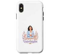 Carcasa para iPhone X/XS Arte Floral de Fuerza de Mujer irrompible empoderada