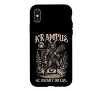 Carcasa para iPhone X/XS Arte Oscuro Krampus Leyenda Pagana Humor Negro De Invierno