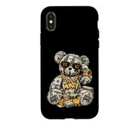 Carcasa para iPhone X/XS Arte patrimonial de Lujo Money Bear con Dinero en Efectivo al Estilo Callejero