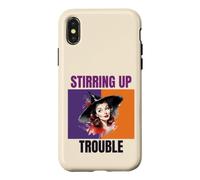 Carcasa para iPhone X/XS Arte Pinup Vintage de Brujas de Stirring Up Trouble