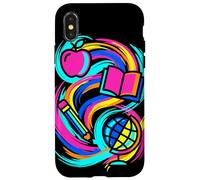 Carcasa para iPhone X/XS Artículos Escolares Alumno Compañeros Clase Comienzo Clases