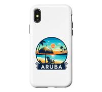 Carcasa para iPhone X/XS Aruba Eagle Beach Tropical Sunset Viajes Diseño
