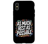 Carcasa para iPhone X/XS As Much Rest As Possible Sleep Lazy Priorities -