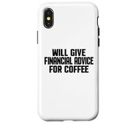 Carcasa para iPhone X/XS Asesor financiero, Divertido Asesoramiento financiero para café