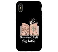 Carcasa para iPhone X/XS Así es como Lucho mis batallas - Biblia Jesus Cross Christian