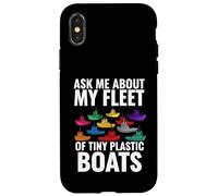 Carcasa para iPhone X/XS Ask Me About My Fleet of Tiny Plastic Boats 3D Printing Fun