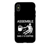 Carcasa para iPhone X/XS Assemble Dad Coffee Funny DIY Assembly Schematic