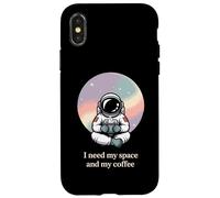 Carcasa para iPhone X/XS Astronaut Cosmonaut Coffee Cafe Spacewalk Gift