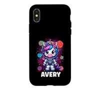 Carcasa para iPhone X/XS Astronauta Espacial Avery Unicornio