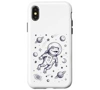 Carcasa para iPhone X/XS Astronauta Rana Espacial Divertido