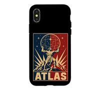 Carcasa para iPhone X/XS Atlas Cósmico Titán Griego Sosteniendo Estrellas Cielo
