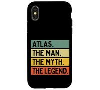 Carcasa para iPhone X/XS Atlas The Man The Myth The Legend - Divertida Cita Personalizada
