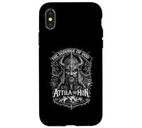 Carcasa para iPhone X/XS Attila el Hun Azote de Dios Guerrero Retrato Arte Oscuro