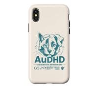 Carcasa para iPhone X/XS AuDHD Autismo Y TDAH Perro Gato Ambos