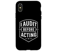 Carcasa para iPhone X/XS Audito Antes de Actuar Auditor Interno Mentalidad Emblema