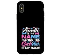 Carcasa para iPhone X/XS Auntie Is My Name Keeping The Gender Is My Game Reveal