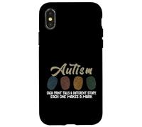 Carcasa para iPhone X/XS Autismo de Huellas Dactilares Cada impresión Cuenta una Historia Diferente niño