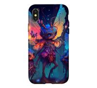 Carcasa para iPhone X/XS Aventuras de Cuento de Hadas de Hadas en el Bosque místico.
