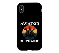 Carcasa para iPhone X/XS Aviator Mechanic Retro Aircraft Engine Aviation