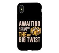 Carcasa para iPhone X/XS Awaiting MY Package Like IT S The Next Big Twist